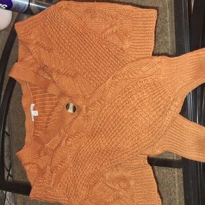 Orange sweater knit